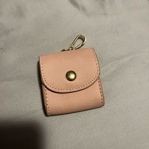 BRAND NEW LIGHT PINK LEATHER AIRPOD CASE